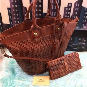 PATRICIA NASH WOVEN SATCHEL/ CROSSBODY